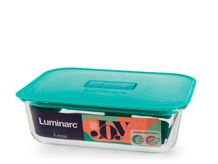 CONTENITORE 22X17 IN VETRO BOROSILICATO CON TAPPO AZZURRO