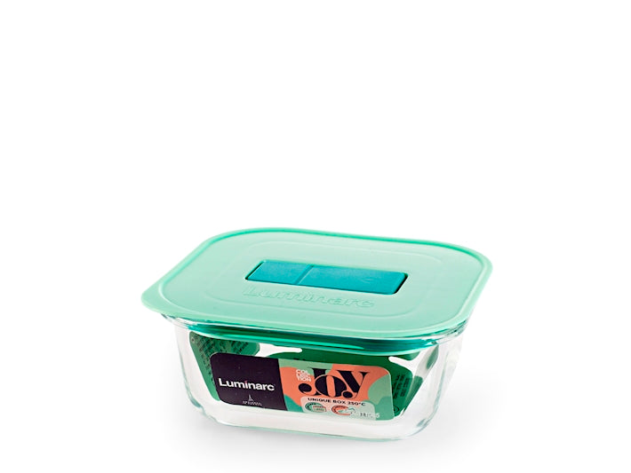 CONTENITORE 13,5X13,5 IN VETRO BOROSILICATO CON TAPPO VERDE