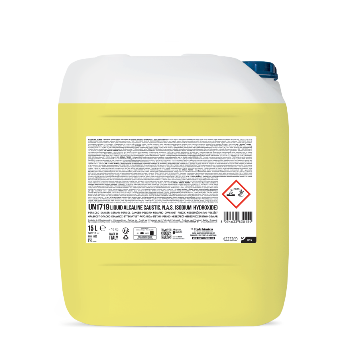 DETERGENTE LAVASTOVIGLIE LIQUIDO ALCALINO CONCENTRATO - STOVIL POWER 15LT