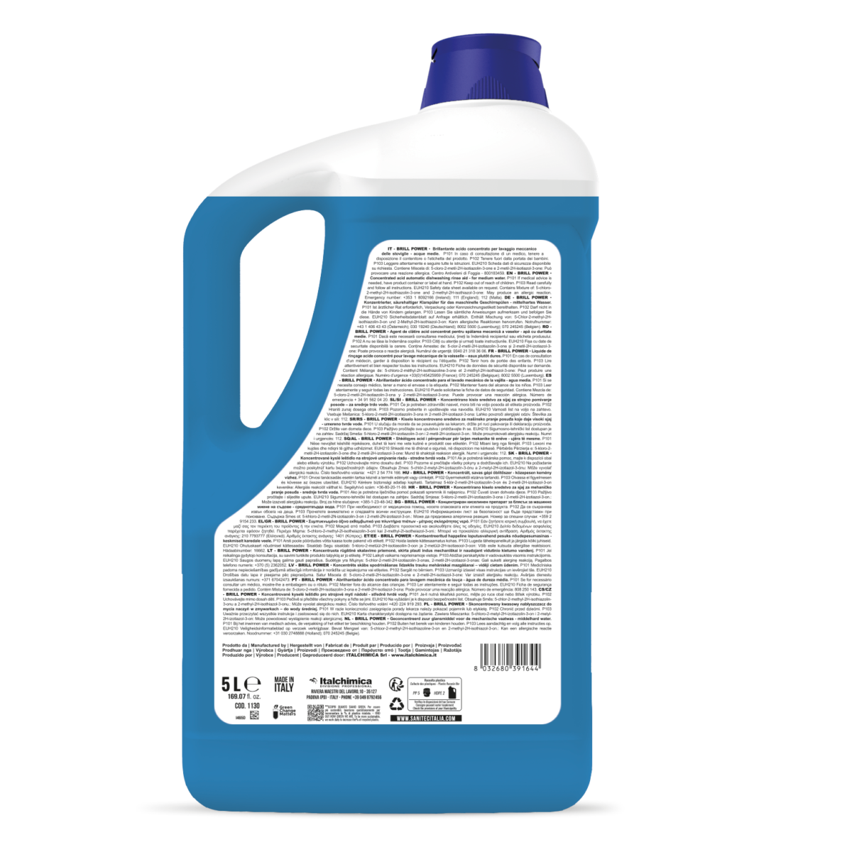 BRILLANTANTE LAVASTOVIGLIE ACIDO CONCENTRATO - BRILL POWER 5LT