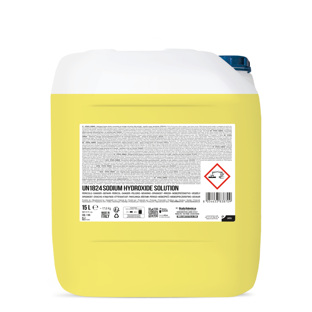 DETERGENTE IGIENIZZANTE PER LAVASTOVIGLIE CON SISTEMA DI DOSAGGIO AUTOMATICO - STOVIL OSMOS 15LT