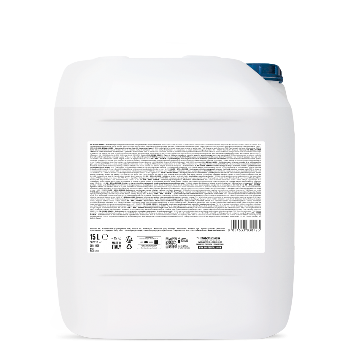 BRILLANTANTE PER LAVASTOVIGLIE SPECIFICO PER ACQUE OSMOTIZZATE - BRILL OSMOS 15LT