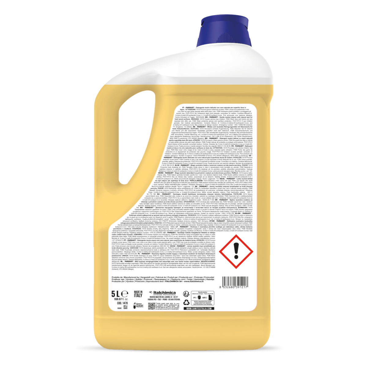 DETERGENTE NEUTRO DELICATO CON CERA NATURALE PER PAVIMENTI IN LEGNO - PARQUET FLOREALE 5LT