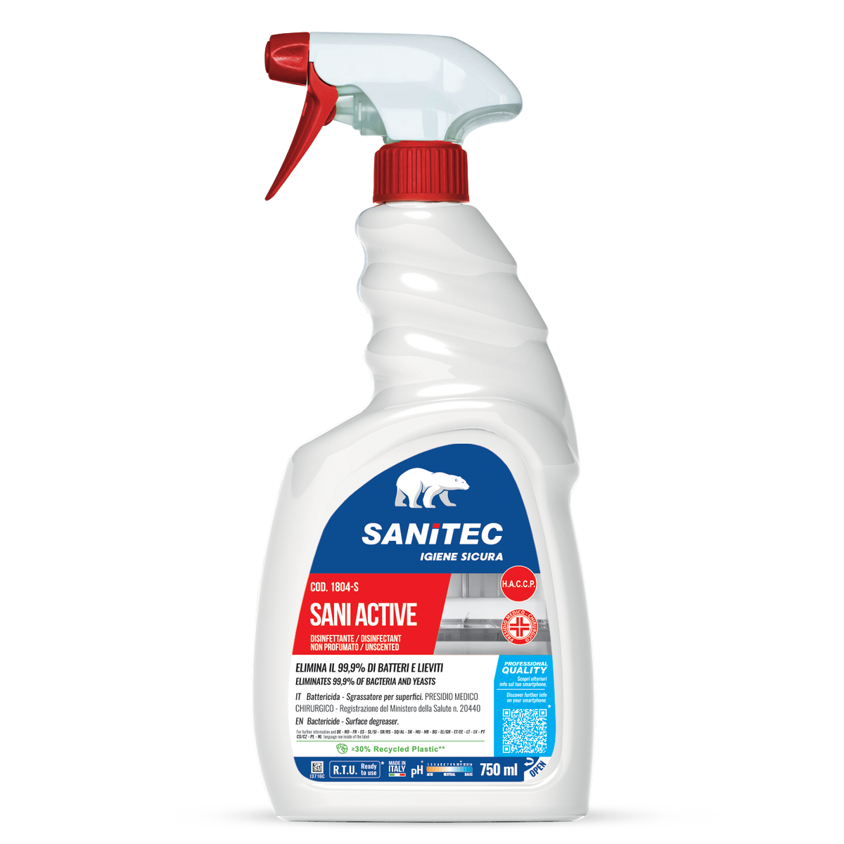 SGRASSATORE DISINFETTANTE UNIVERSALE SANI ACTIVE 750ML