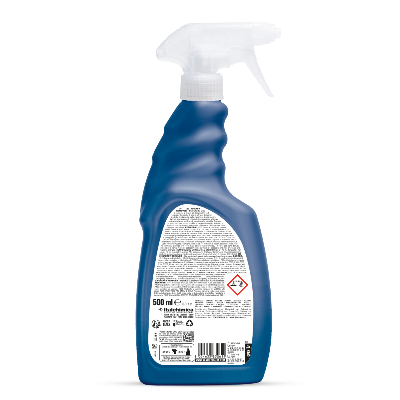 SMACCHIATORE TESSUTI X2 PRETRATTANTE SPORCO GRASSO/VESTITI - 500ML