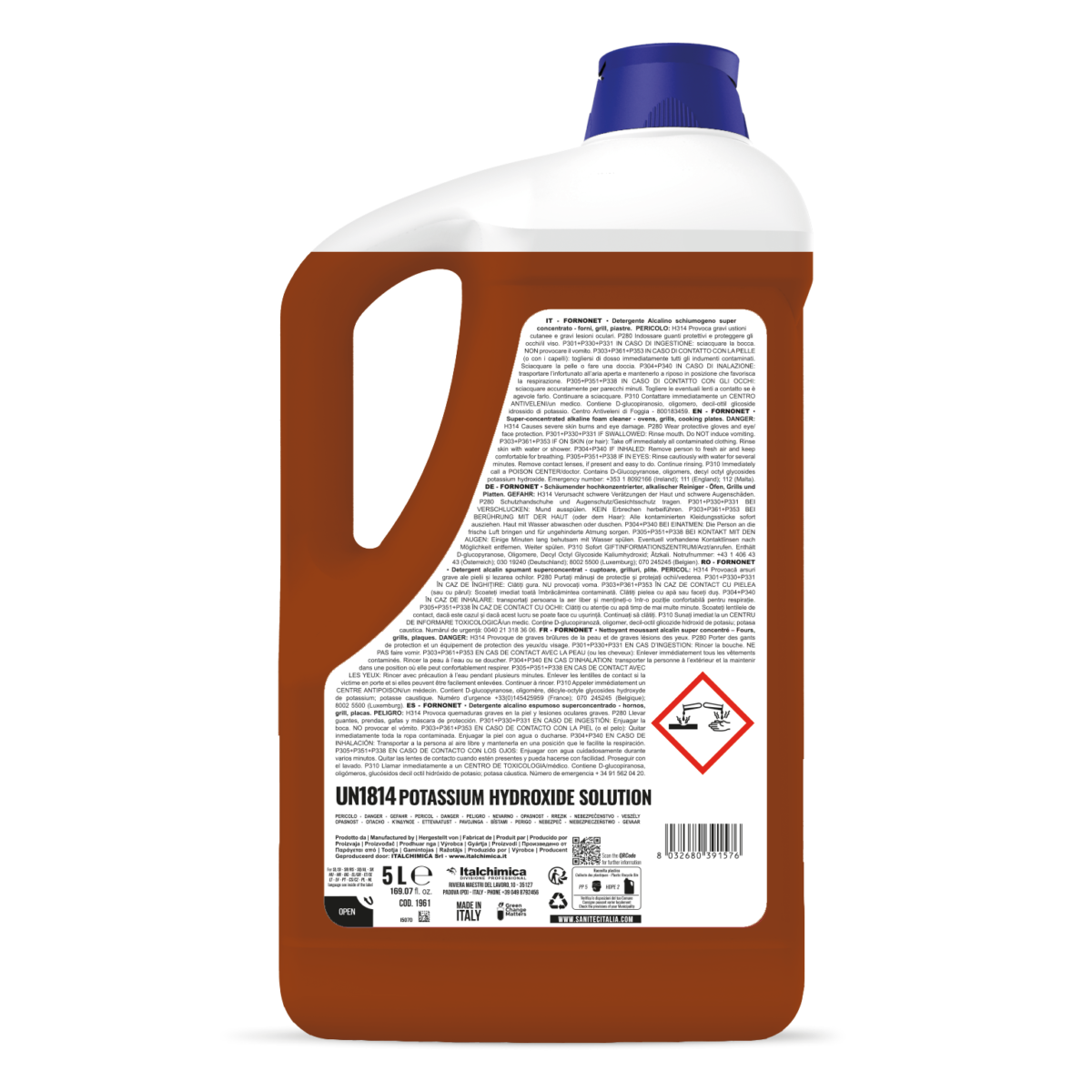 SGRASSANTE SCHIUMOGENO PER FORNI - FORNONET 5LT