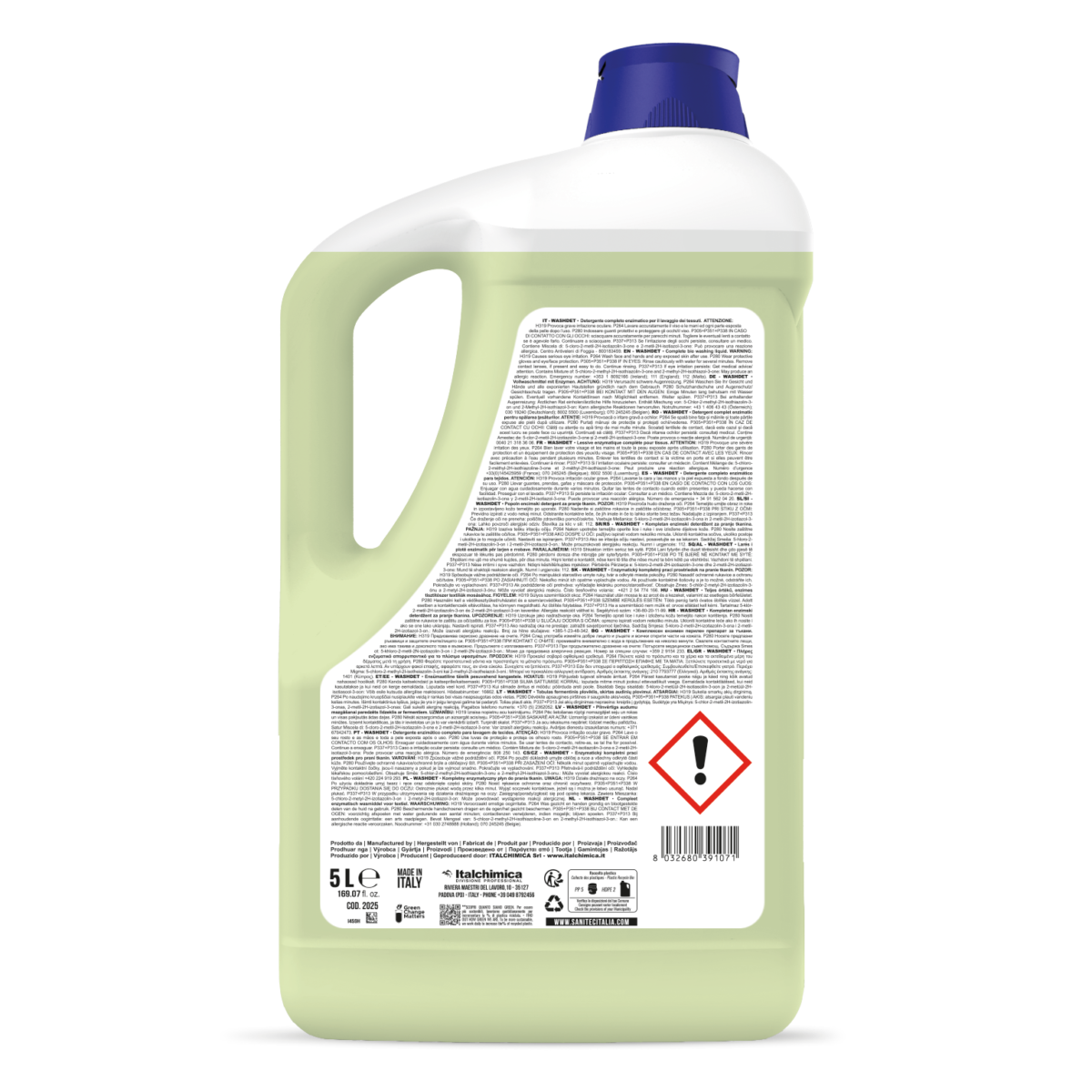 DETERSIVO LIQUIDO PER LAVATRICE - WASHDET MUSCHIO BIANCO 5LT