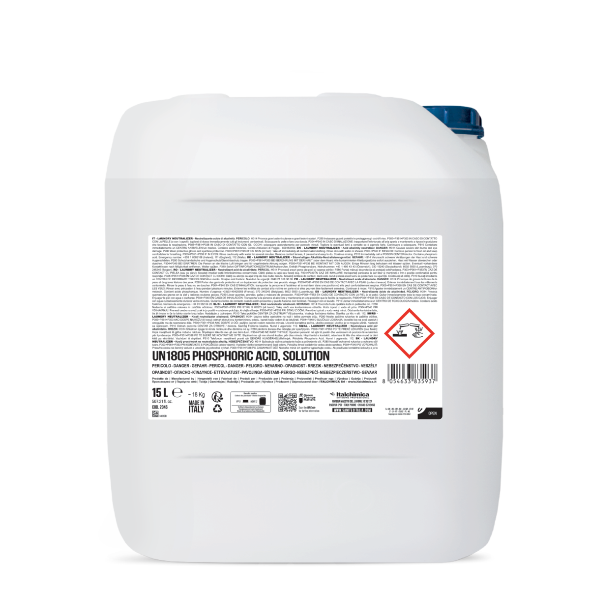 DETERGENTE ENZIMATICO CON SBIANCANTI OTTICI PER TUTTI I TIPI DI TESSUTI - LAUNDRY NEUTRALIZER 15LT