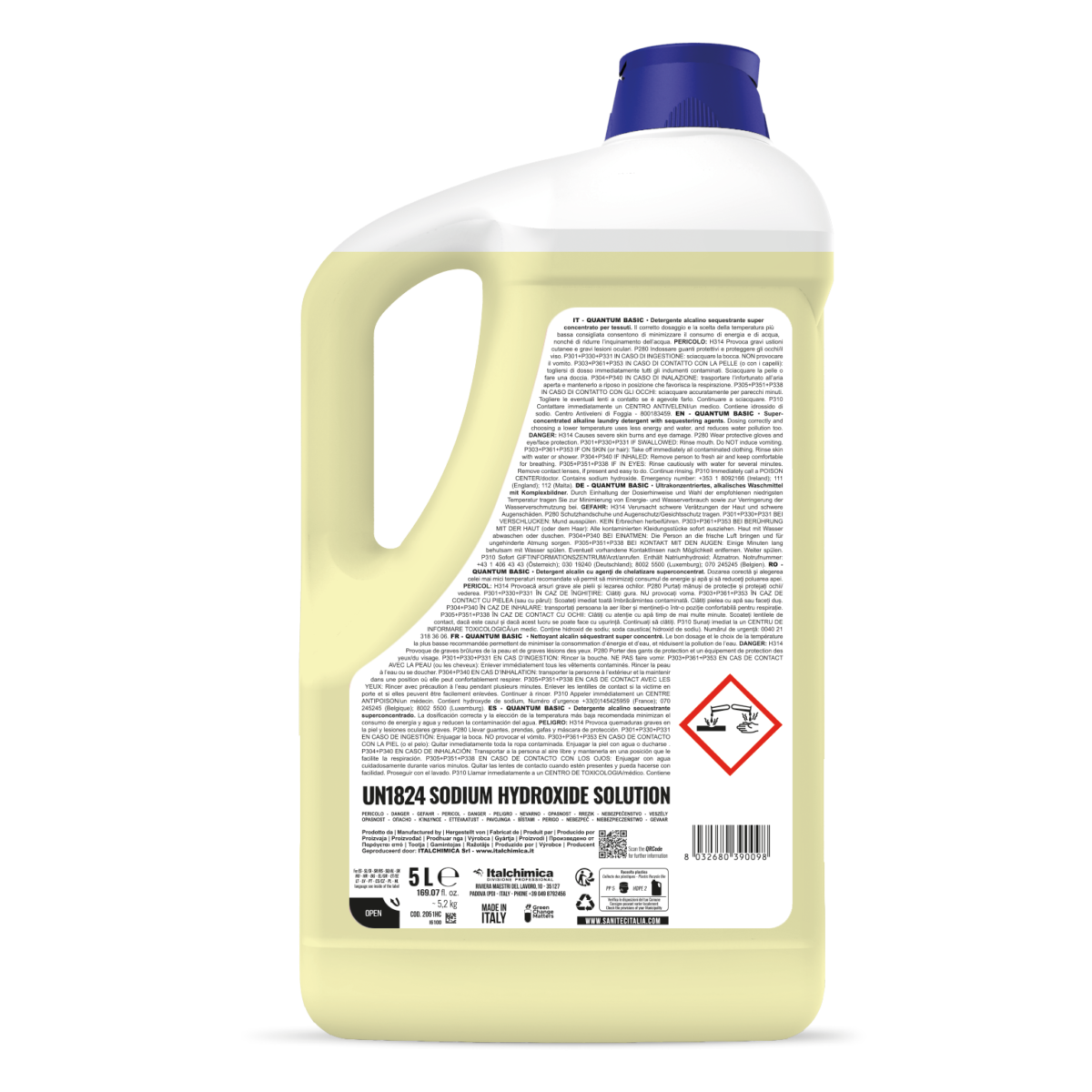 DETERGENTE ALCALINO CONCENTRATO ADATTO A TUTTI I TESSUTI - QUANTUM BASIC 5LT