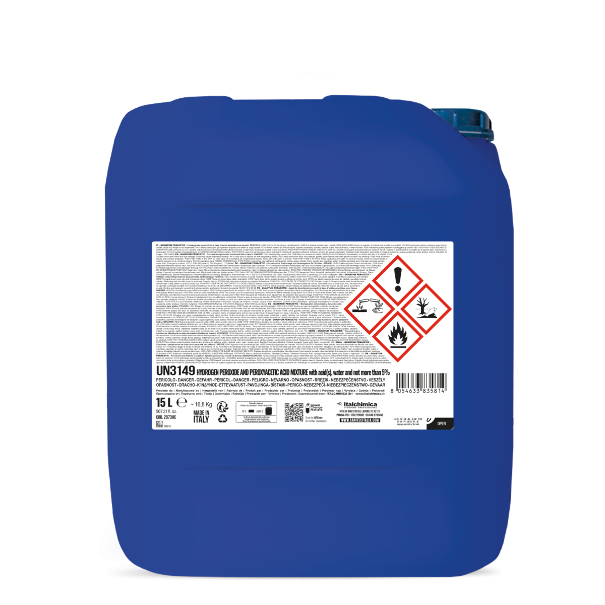 CANDEGGIANTE CONCENTRATO A BASE DI ACIDO PARACETTICO PER TESSUTI - QUANTUM PERACETIC 15LT