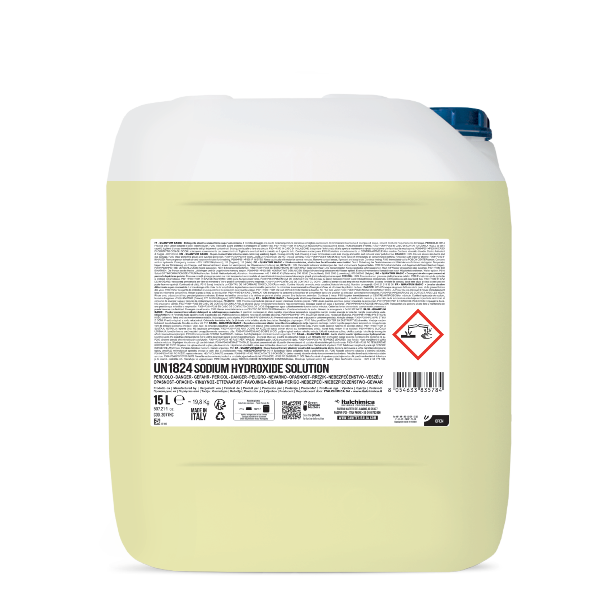 DETERGENTE ALCALINO CONCENTRATO ADATTO A TUTTI I TESSUTI - QUANTUM BASIC 15LT