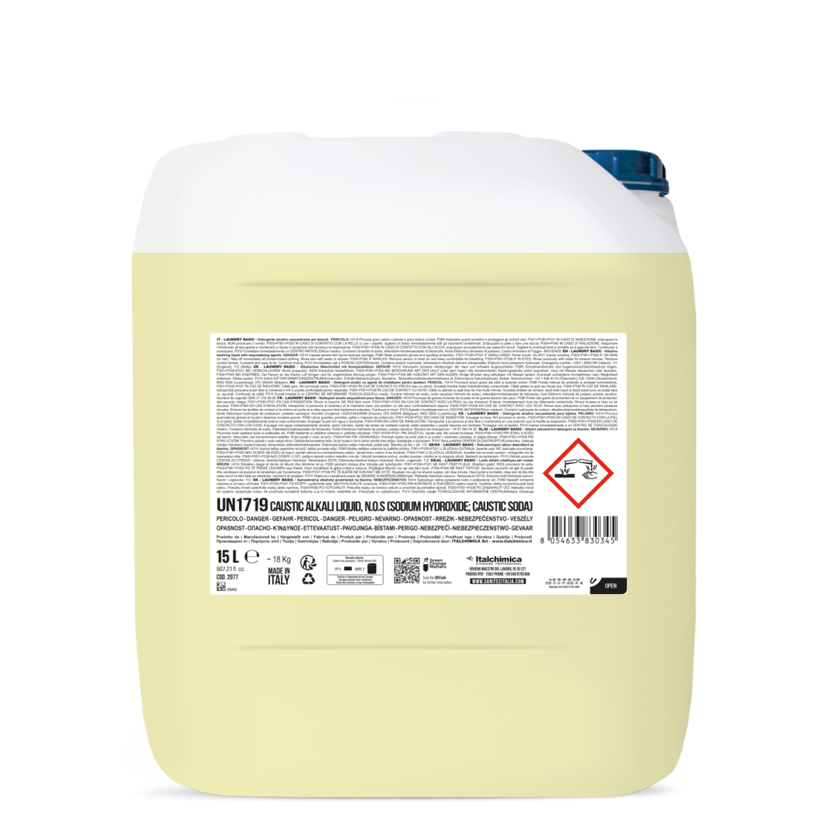 DETERGENTE ALCALINO SEQUESTRANTE PER TESSUTI - LAUNDRY BASIC 15LT