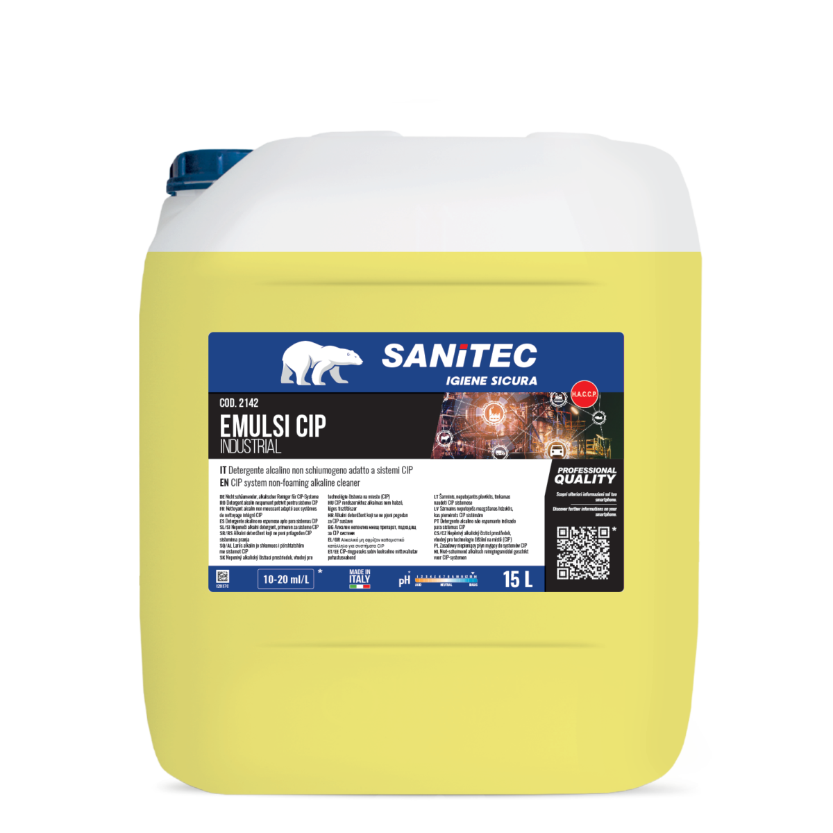 DETERGENTE NON SCHIUMOGENO - EMULSI CIP 15LT