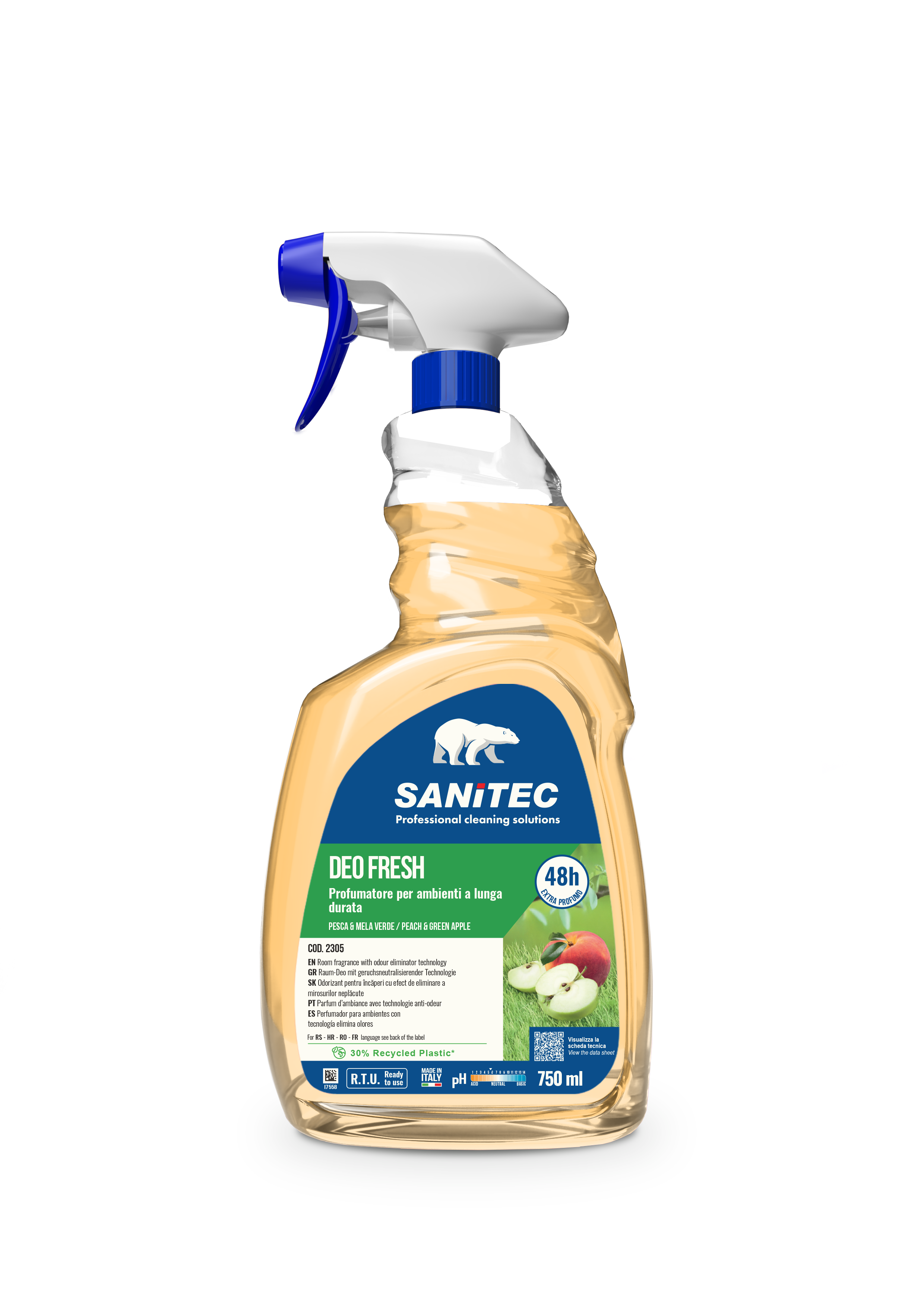 DEODORANTE DEO FRESH PESCA E MELA VERDE 750ML - EXTRA PROFUMO 48H -