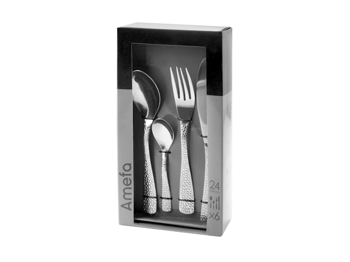 SERVIZIO POSATE IN ACCIAIO INOX - 24 PEZZI