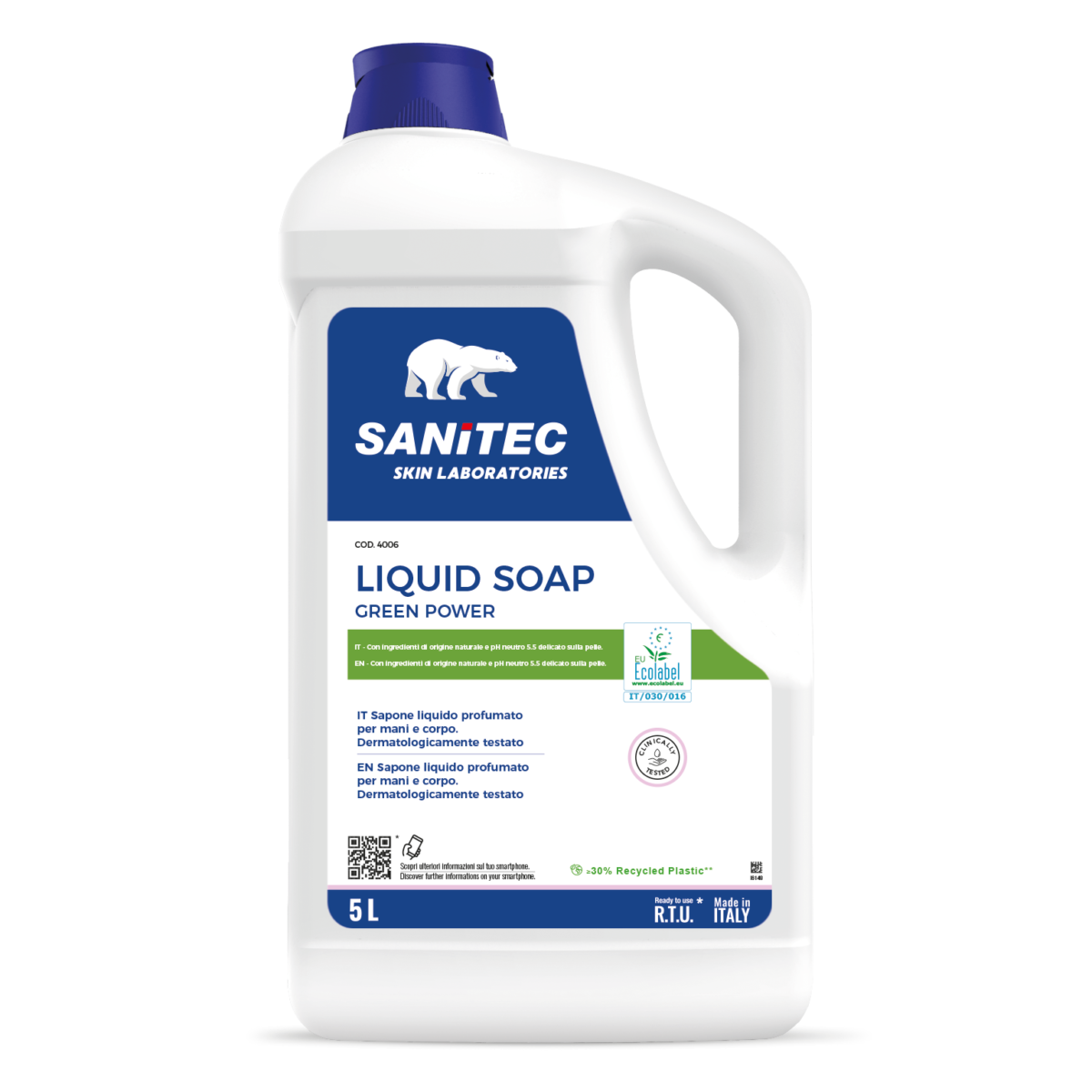 SAPONE LIQUIDO - LIQUID SOAP GREEN POWER 5LT