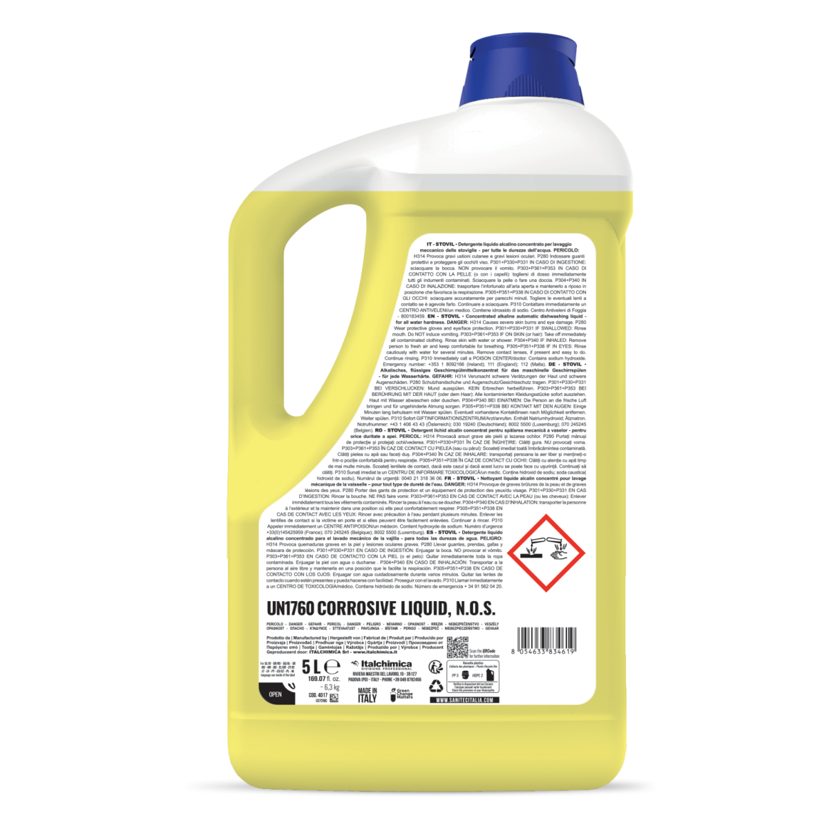 DETERGENTE ALCALINO CONCENTRATO PER LAVASTIVIGLIE - STOVIL GREEN POWER 5LT
