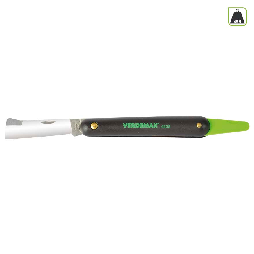 COLTELLO PER INNESTO A LAMA DRITTA CON PENNA IN ABS E ACCIAIO