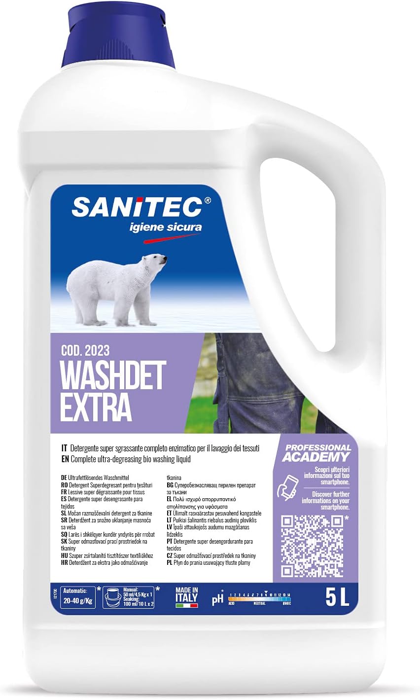 DETERGENTE LIQUIDO LAVATRICE SUPERSGRASSANTE PER SPORCO OSTINATO 5KG