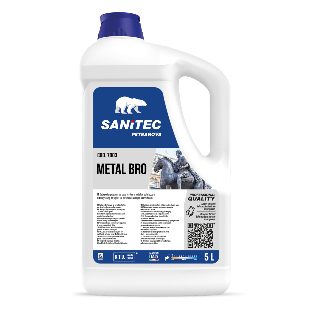 DETERGENTE SGRASSANTE PER SUPERFICI - METAL BRO 5LT