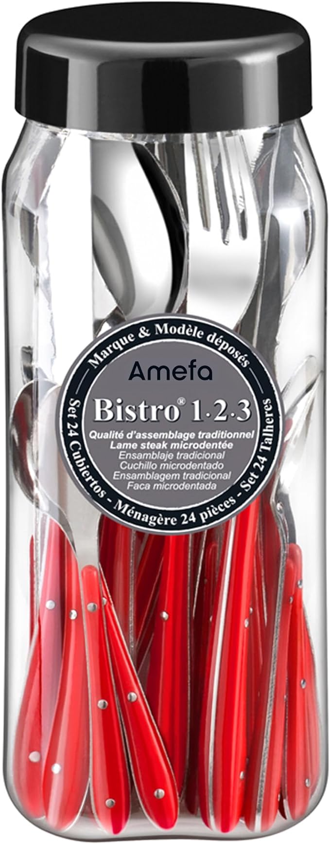 SERVIZIO POSATE 24PZ BISTRO ROSSO
