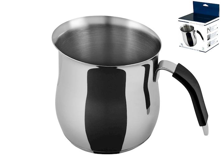 LATTIERA/BRICCO IN ACCIAIO INOX 18/10 - FONDO PER INDUZIONE - 1 LT