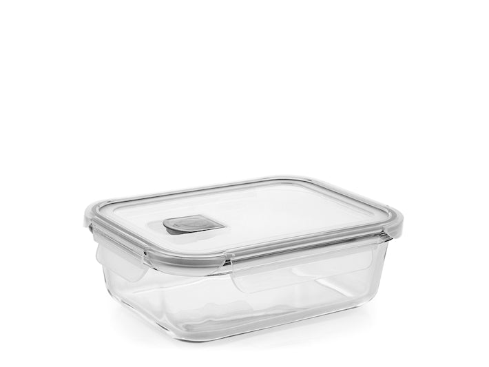 CONTENITORE IN VETRO CON COPERCHIO CON VALVOLA 16X12CM - CAPIENZA 370ML