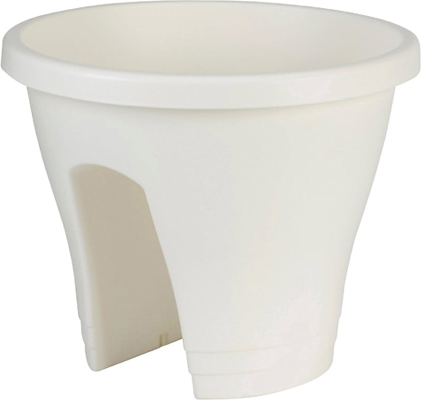 VASO CORSICA FLOWER BRIDGE 60cm ANTRACITE/30cm BIANCO