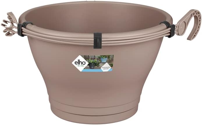 VASO CORSICA HANGING BASKET 30cm TAUPE/ANTRACITE/BIANCO