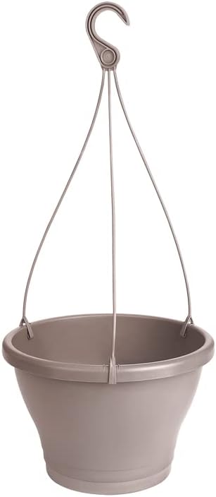 VASO CORSICA HANGING BASKET 30cm TAUPE/ANTRACITE/BIANCO