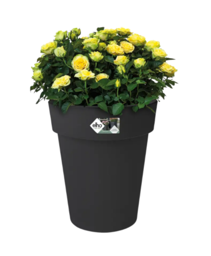 VASO GREEN BASIC TOP PLANTER HIGH 35cm NERO/BIANCO