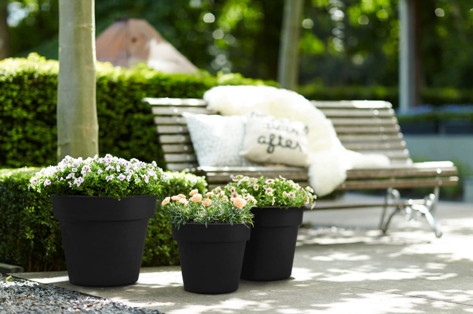 VASO GREEN BASIC TOP PLANTER (MISURE VARIE BIANCO/NERO)