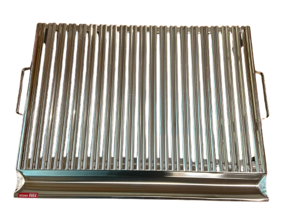 GRIGLIA PER CAMINETTO IN ACCIAIO INOX 50X47 E 60X47 CM