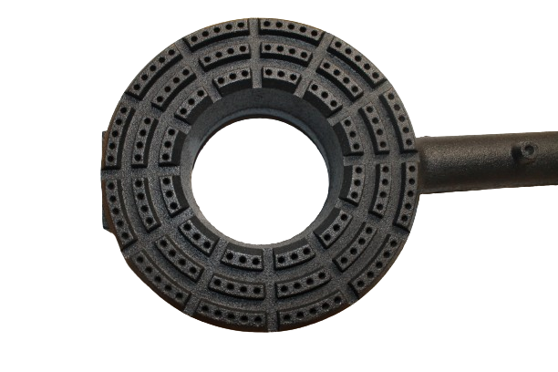 FORNELLONE 40X40 CROMATO CON BRUCIATORE IN GHISA