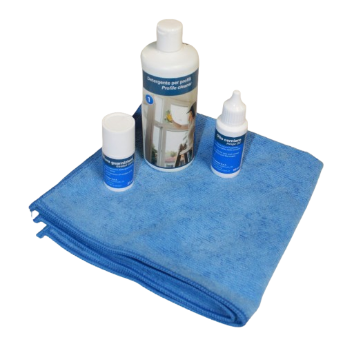 KIT MANUTENZIONE E PULIZIA PER FINESTRE E PORTE