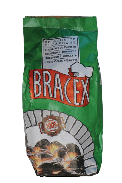 BRICCHETTE DI CARBONE BRACEX - 100% NATURALE - 3KG