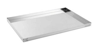 TEGLIA RETTANGOLARE IN LAMIERA INOX A. 430 600X400X25H