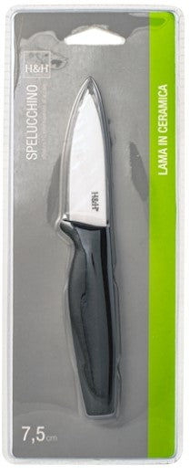 SPELUCCHINO-COLTELLO CUCINA LAMA CERAMICA 7,5CM