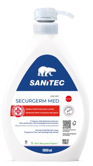 SAPONE MANI DISINFETTANTE SECURGERM MED 1LT
