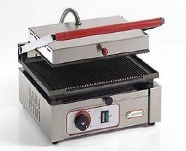 TOSTIERA GRILL CON PIASTRA IN GHISA CON COPERCHIO