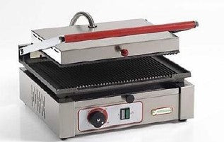 TOSTIERA GRILL MEDIA CON PIASTRA IN GHISA CON COPERCHIO