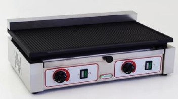 TOSTIERA GRILL CON PIASTRA IN GHISA LISCIA O RIGATA