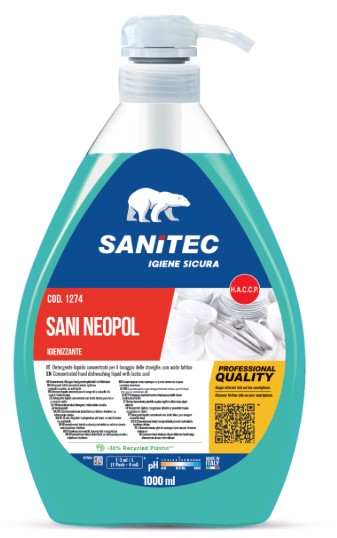DETERGENTE PIATTI SANI NEOPOL IGIENIZZANTE 1000ML