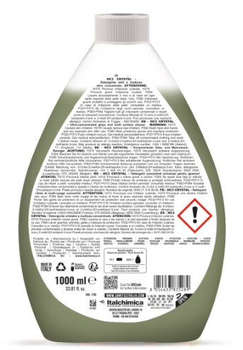 DETERGENTE CONCENTRATO VETRI,SPECCHI E SPOLVERO HC3 CRYSTAL