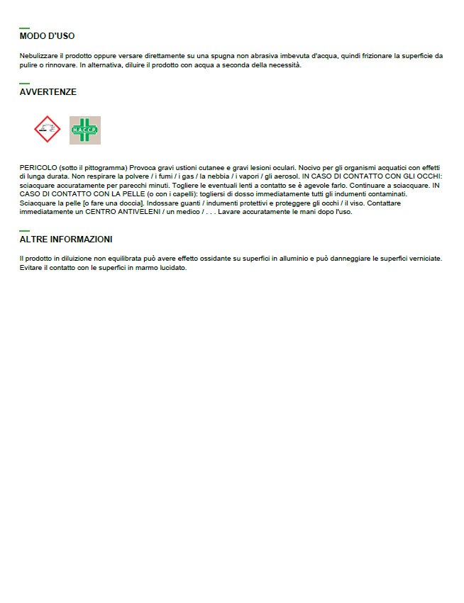 DETERGENTE LUCIDANTE PER ACCIAIO INOX - BRILSTEEL 750ml