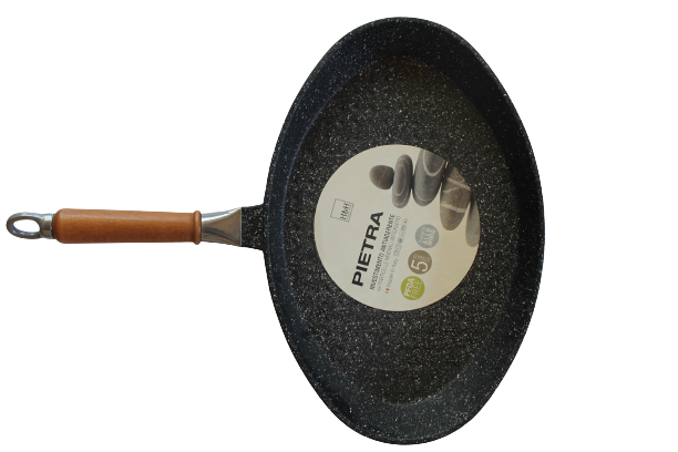 PESCERA ANTIADERENTE PIETRA CON MANICO IN LEGNO