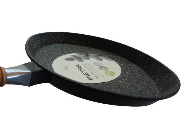 PESCERA ANTIADERENTE PIETRA CON MANICO IN LEGNO