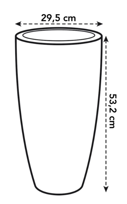 VASO PURE SOFT ROUND HIGH 30cm ANTRACITE