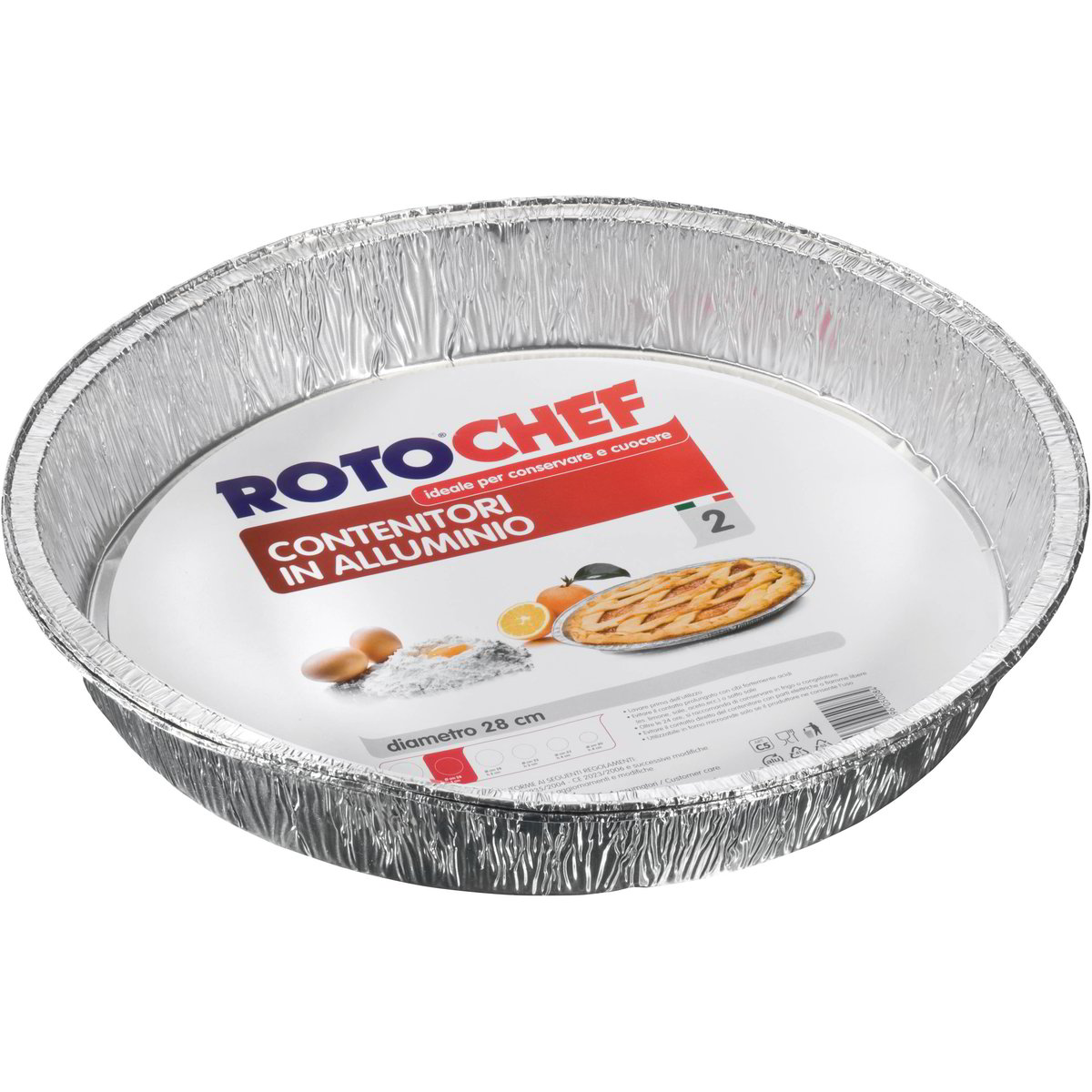 SET 2PZ CONTENITORI IN ALLUMINIO diam.28 H 4cm