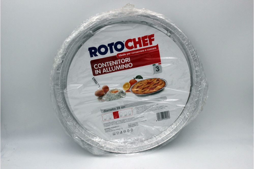 SET 3PZ CONTENITORI IN ALLUMINIO diam.28 H 2cm